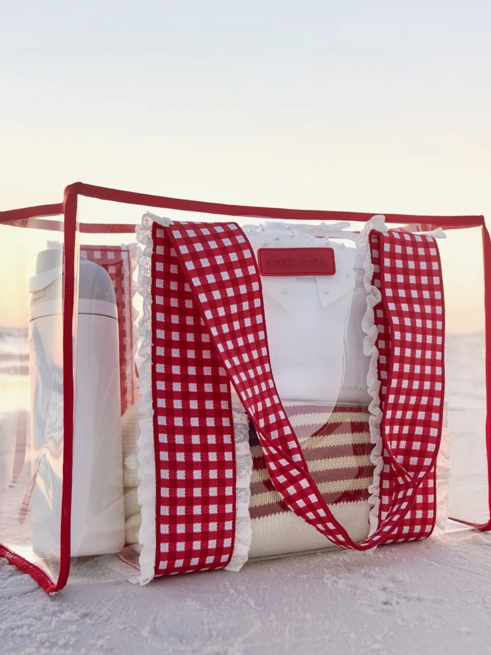case-mate Cherry Gingham Jelly Tote Bag *NEW IN PACKAGE-NEVER OPENED* - Picture 3 of 5